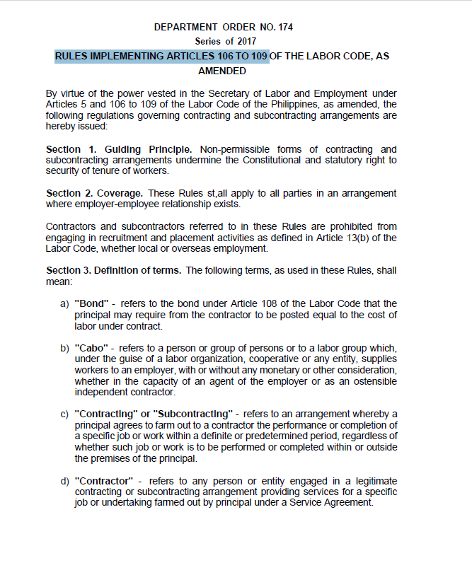 DOLE D.O. 174 Series of 2017 PDF File